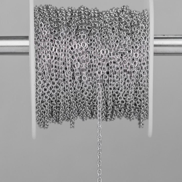 Bruchstahlkette 1,6 x 1,8 mm Draht 0,4 mm 20 Meter