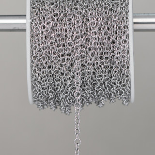 Alambre de cadena de acero forzado redondo liso de 3,5 mm 0,6 mm 20 metros