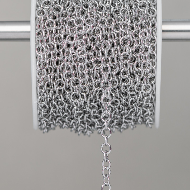 Chaîne de câble ronde lisse de 4,0 mm en acier de 0,7 mm de fil de 15 mètres