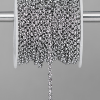 Cadena Acero Rolo' Redonda Soldada 3.0mm 10 Metros