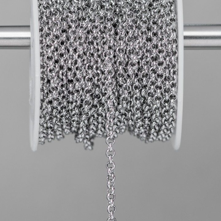 Cadena Acero Rolo' Redonda Soldada 3.0mm 10 Metros