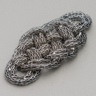 Central Latón Con Malla Trenzada 50x95mm Bruñido