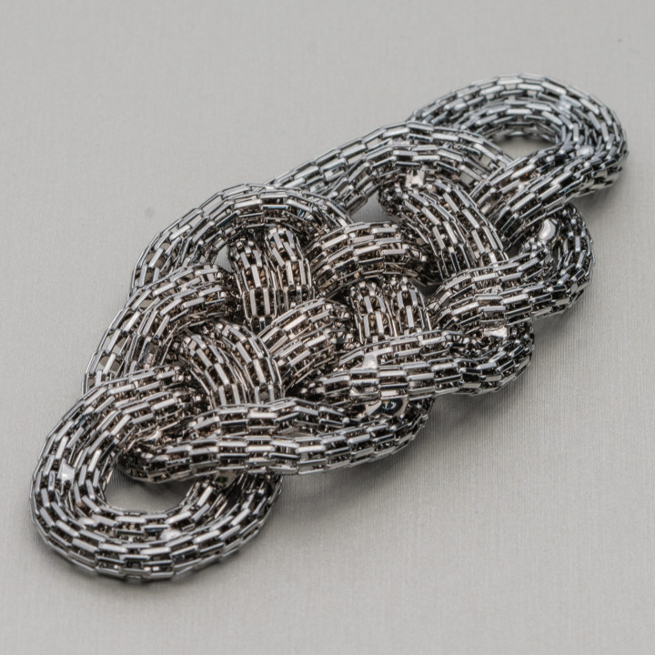 Central Latón Con Malla Trenzada 50x95mm Bruñido