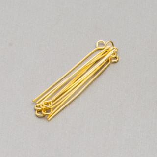 Clavos Laton Base Anilla 0.7x30mm 80g 670pz Dorado