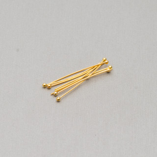Clavos Laton Base Redonda 0,7x50mm 80gr (+ -480pz) Dorado