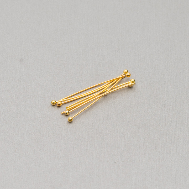 Messingnägel mit runder Basis 0,7x50mm 80gr (+ -480pz) Golden