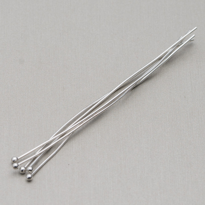 Messingnägel mit runder Basis 0.7x60mm 80gr (+ -380pz) Rhodium