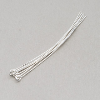 Pointes Epingles Laiton Tête Boutonnière Anneau 70mm Fil 0,70mm 1 kg Rhodié