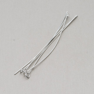 Nails Brass Pins Head Slot Ring 80mm Wire 0.70mm 1 kg Rhodium Plated