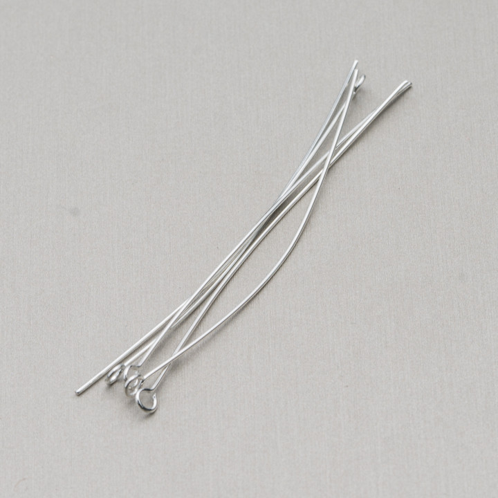 Chiodini Spilli Di Ottone Testa Asola Anellino 80mm Filo 0,70mm 1 kg Rodiato