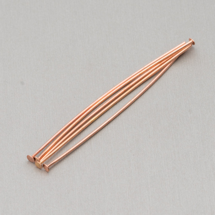 Tachuelas Alfileres Latón Cabeza Plana 1,1x70mm 100gr Oro Rosa