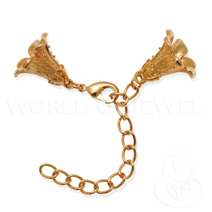 Brass Clasp With Large Cups 8 Pairs Rose Gold