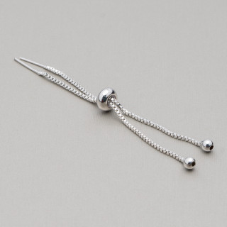 Brass Clasp Up and Down 70mm 20pcs Rhodium Plated