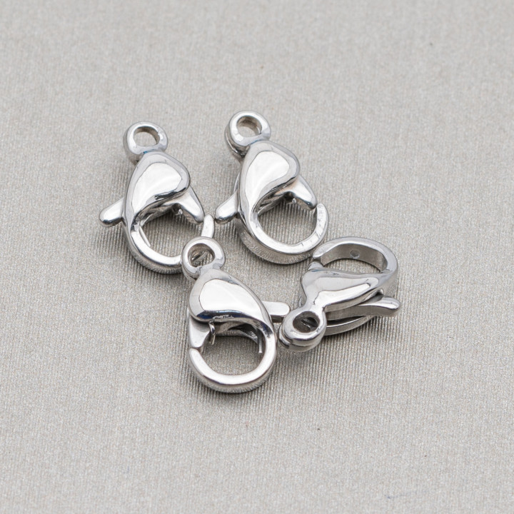 316 Steel Carabiner Closure With Ring 12mm 90pcs