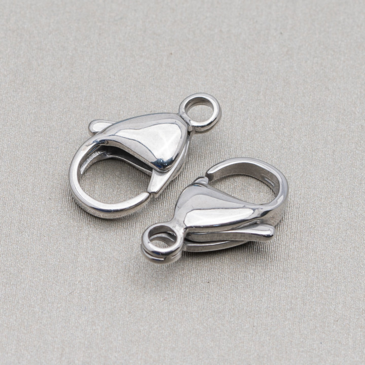 Chiusura Moschettone Di Acciaio316 Con Anellino 17mm 36pz Acciaio
