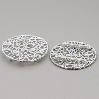 Componente Central Multihilo Bronce Redondo 50mm 5pcs Rodio