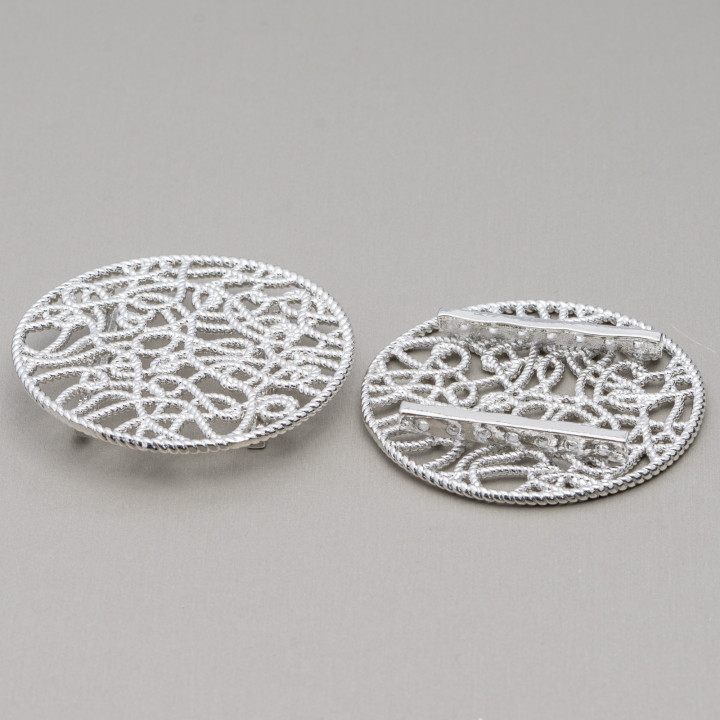 Zentralkomponente Multiwire Bronze Rund 50mm 5Stk Rhodium