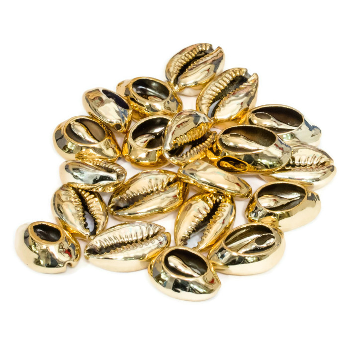 Componente Conchiglia Placcato Oro 10-13x15-20mm 36pz