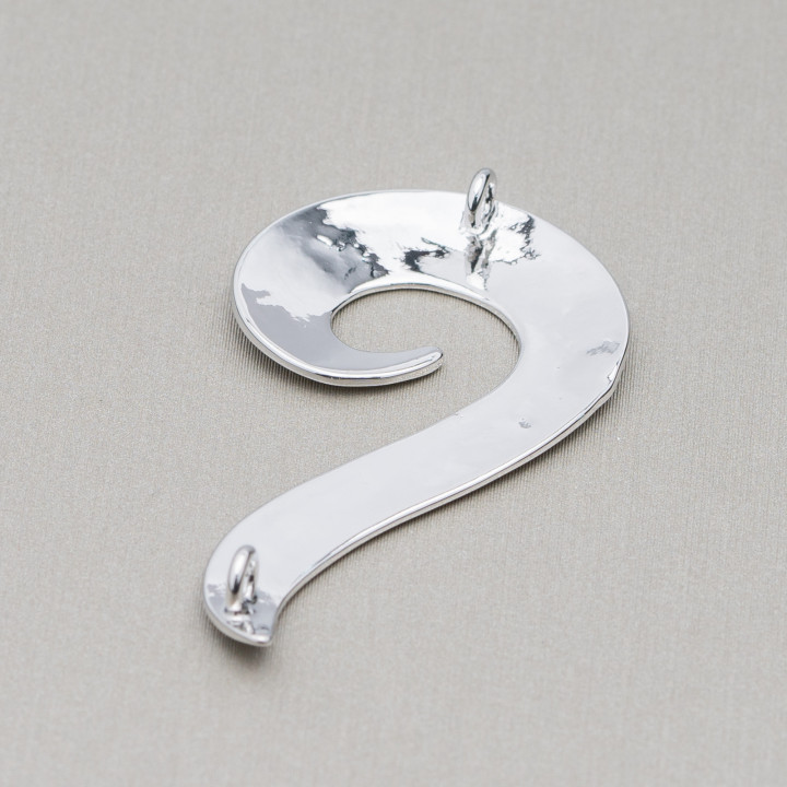 Connecteur Bronze Composant Avec 2 Anneaux 22x38mm 20pcs Poli Plaqué Rhodium