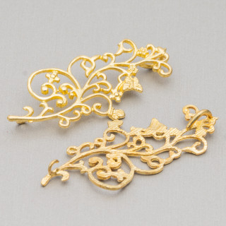 Componente de conector de bronce crudo de lujo 20x44mm 14 piezas