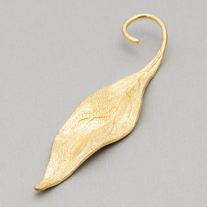 Ακατέργαστο Bronze Connector Component Long Leaf Pattern 15x68mm 12 τμχ