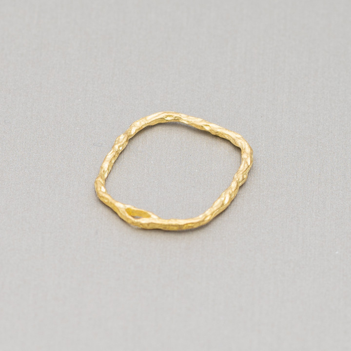 Conector Componente Bronce Cepillado Rectángulo Dorado 17x20mm 35pcs