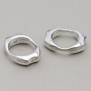 Componente Connettore Di Ottone 15x20 40pz Rodiato