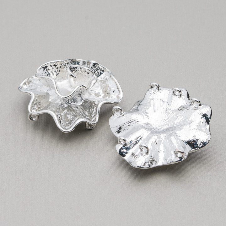 Verbindungselement Messing 35mm 6Stk Rhodium