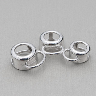 Componente Connettore Di Ottone A 3 Castone 10pz Rodiato