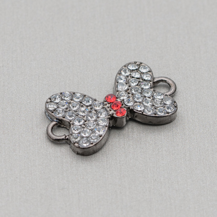 Messing-Verbindungselement mit Strass 13x25 20St. Brüniert MOD5