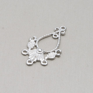 Connecteur Laiton Goutte Composant 20x35mm 32pcs Rhodium