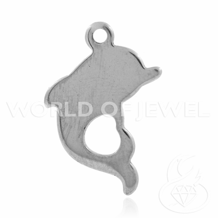 Steel Component Cat Pendant 12x18mm 72pcs