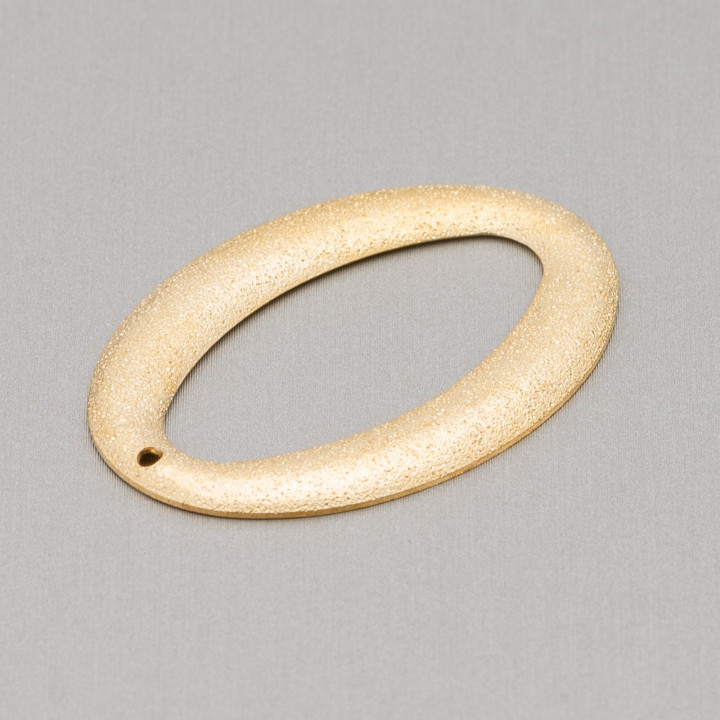 Componente Di Bronzo Satinato Pendente A Ovale 22,5x34mm 30pz