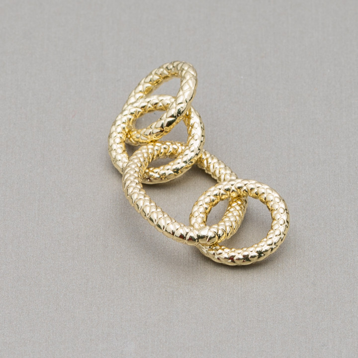 Gliederkette aus Messing, 4 Ringe, 17 x 44 mm, 20 Stk., golden