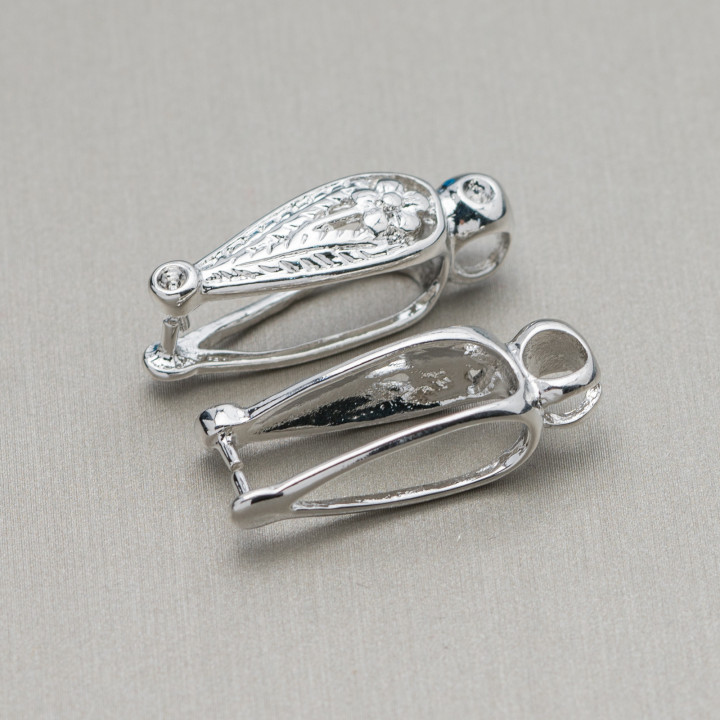 Crochet Composant Laiton Pour Pendentifs Fantaisie 8x28mm 24pcs