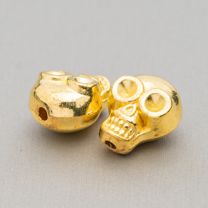 Brass Spacer Component Skull 08x12mm 250gr Golden