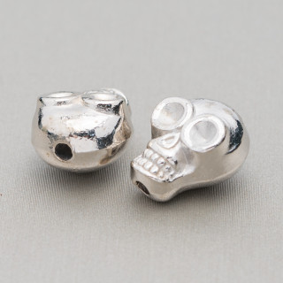 Espaciador Componente Latón Calavera 12x15mm 250gr Rodio