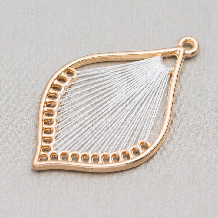 Intramezzo Tressé Composant 25x40 10 Paires Blanc Doré