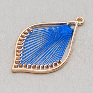 Intramezzo Braided Component 25x40 10 Paar Electric Blue Golden