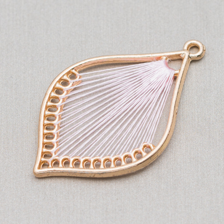 Intramezzo Geflochtene Komponente 25x40 10 Paar Hellrosa Golden