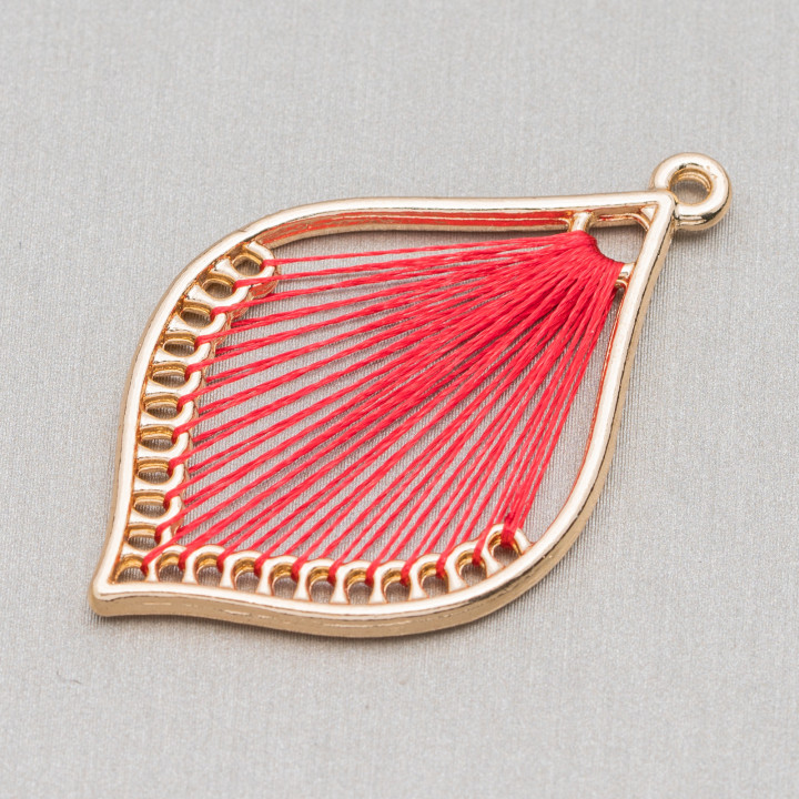 Componente Intramezzo Intrecciato 25x40 10 Paia Rosso Dorato