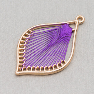 Componente Trenzado Intramezzo 25x40 10 Pares Morado Dorado