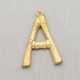 Bronze Alphabet Letter Pendant Component 15pcs 15-24mm A