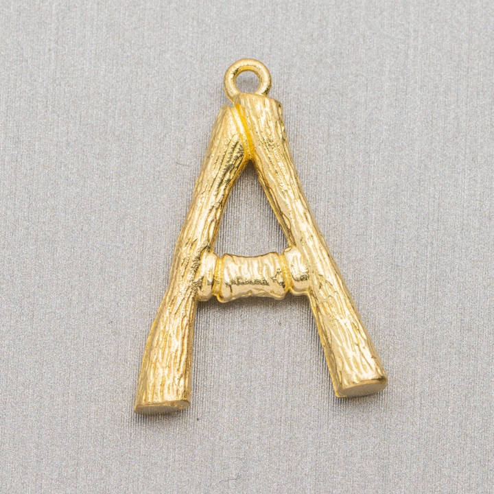 Alphabet Lettres Bronze Pendentif Composant 15pcs 15-24mm A
