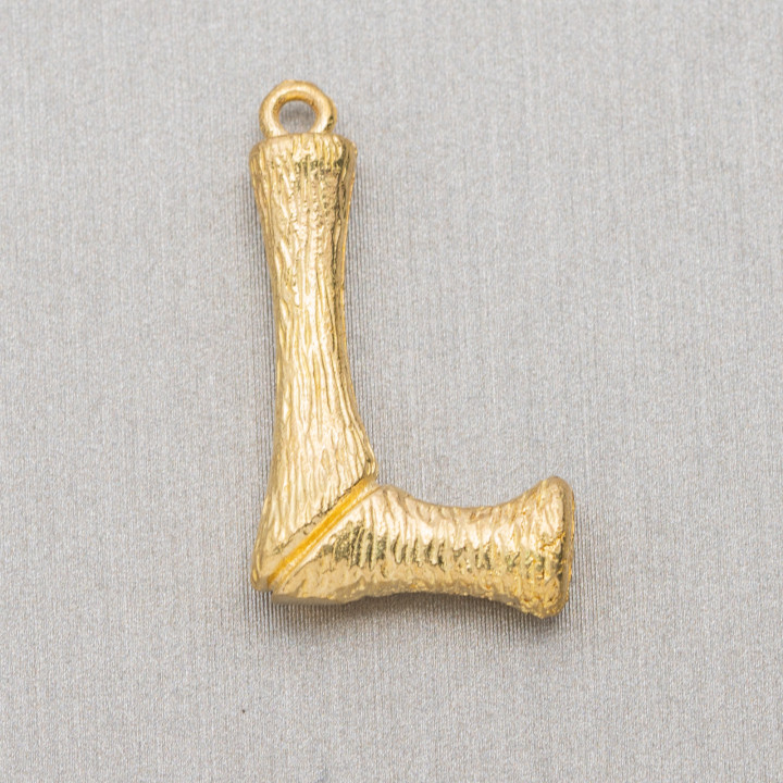 Bronze Pendant Component Alphabet Letters 15pcs 15-24mm L