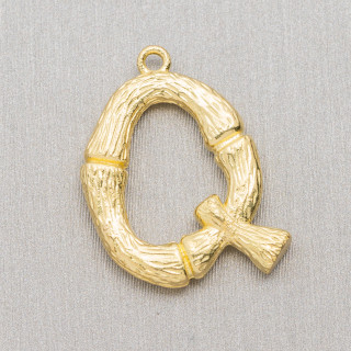 Componente Pendente Di Bronzo Lettere Alfabeto 15pz 15-24mm Q