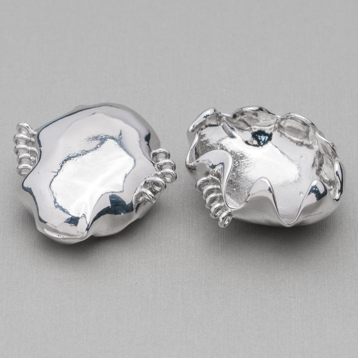 Komponenten Steckverbinder Glatte Bronze Mehrdraht 4Stk. Rhodium