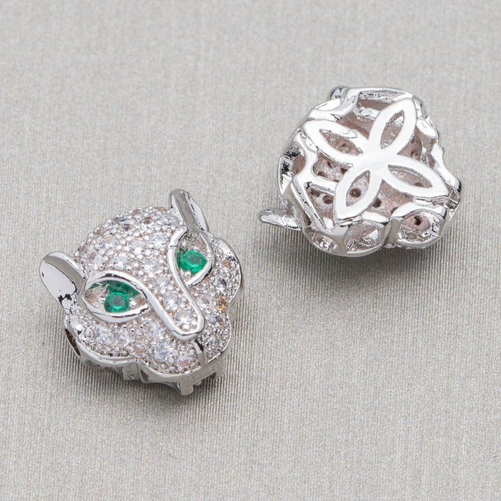 Messingkomponenten mit Zirkonkopf 11 mm 10 Stück Rhodium