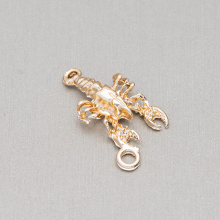 Componentes De Zamak Con 2 Anillos Langosta 16x28mm 45pz Golden Light