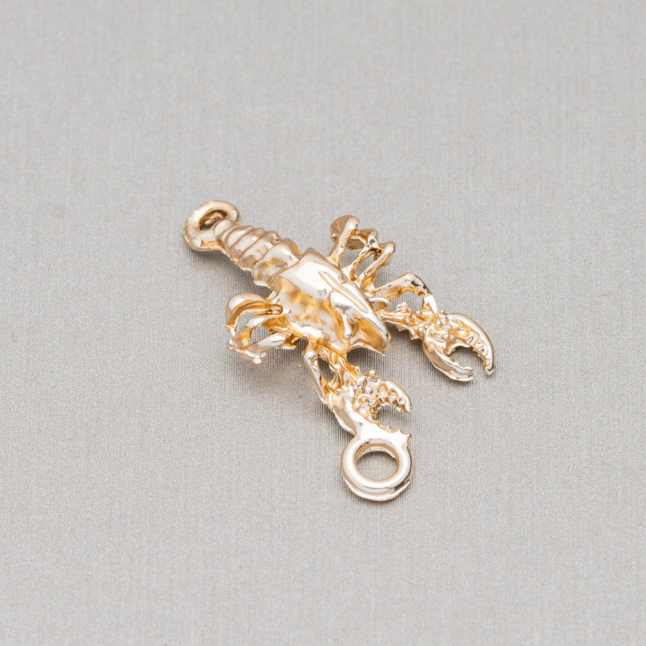 Composants Zamak Avec 2 Anneaux Homard 16x28mm 45pz Doré Clair